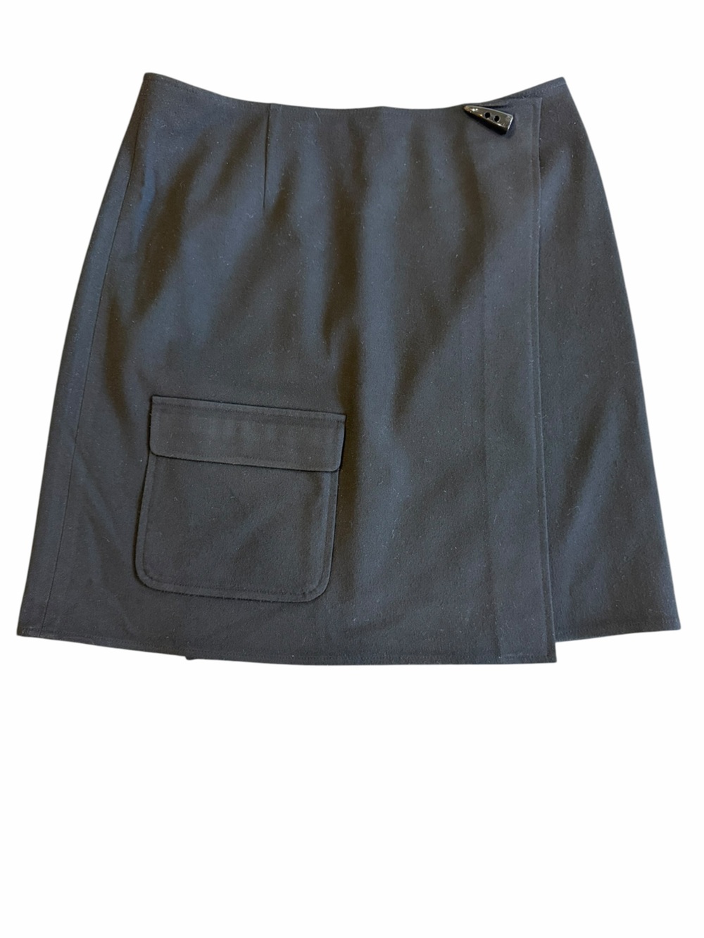 Vintage Talbots Petites Black Wrap Skirt Size 8
